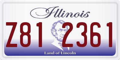 IL license plate Z812361