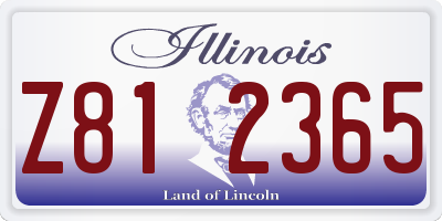 IL license plate Z812365