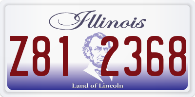 IL license plate Z812368