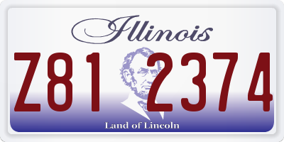 IL license plate Z812374