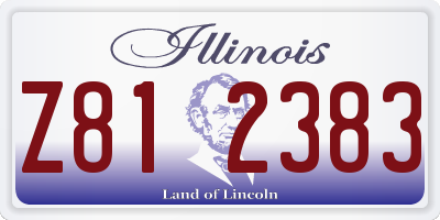 IL license plate Z812383