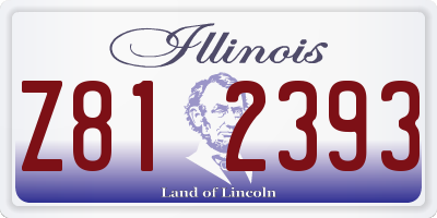 IL license plate Z812393