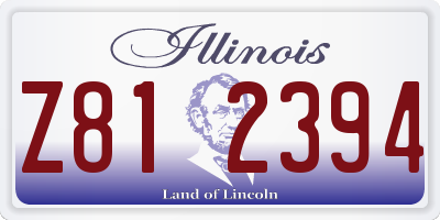 IL license plate Z812394