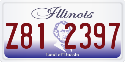 IL license plate Z812397