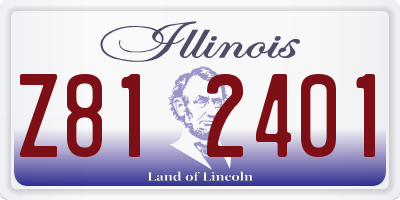 IL license plate Z812401