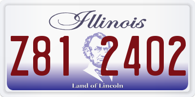 IL license plate Z812402