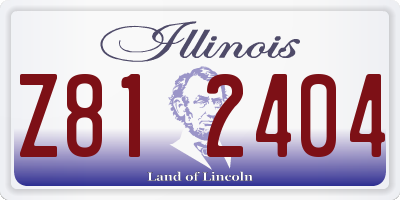 IL license plate Z812404