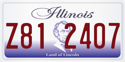 IL license plate Z812407