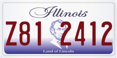 IL license plate Z812412