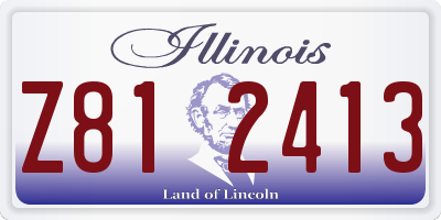 IL license plate Z812413
