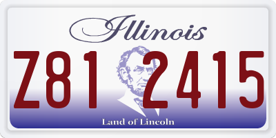 IL license plate Z812415