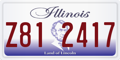 IL license plate Z812417