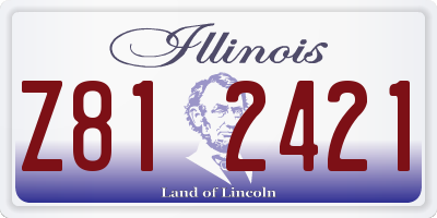 IL license plate Z812421