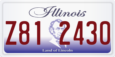 IL license plate Z812430