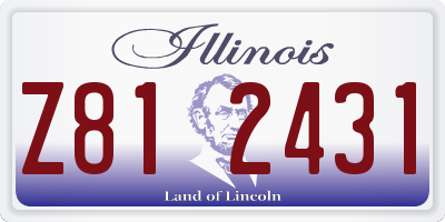 IL license plate Z812431