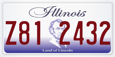 IL license plate Z812432