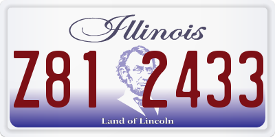 IL license plate Z812433