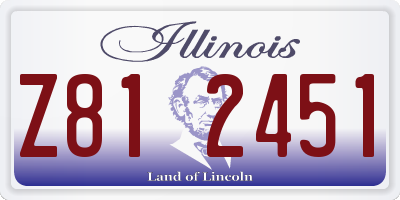 IL license plate Z812451