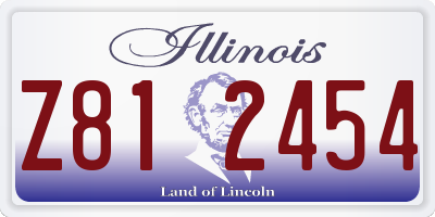 IL license plate Z812454