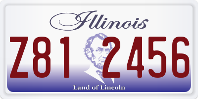 IL license plate Z812456