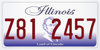 IL license plate Z812457