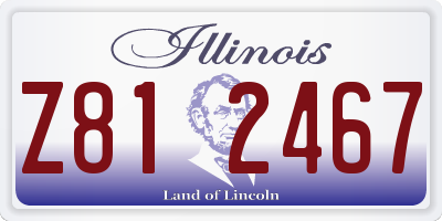 IL license plate Z812467