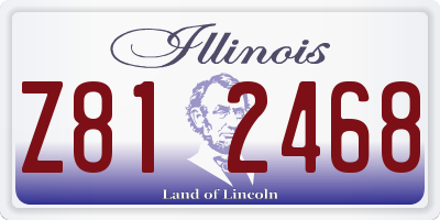 IL license plate Z812468