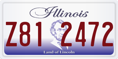 IL license plate Z812472