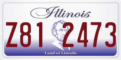 IL license plate Z812473