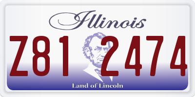 IL license plate Z812474