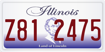 IL license plate Z812475