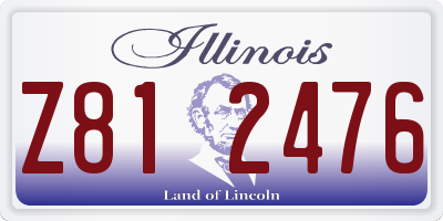 IL license plate Z812476
