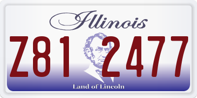 IL license plate Z812477