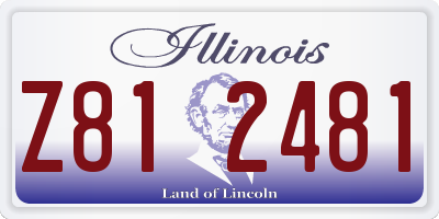 IL license plate Z812481