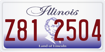 IL license plate Z812504