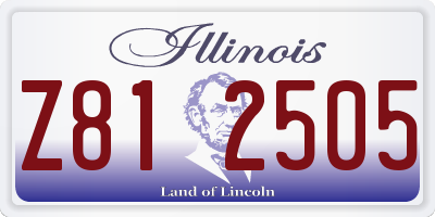 IL license plate Z812505