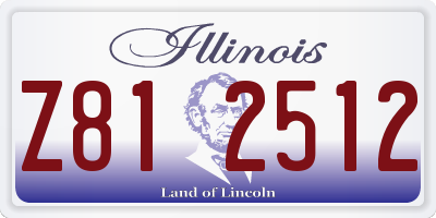 IL license plate Z812512