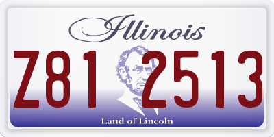 IL license plate Z812513