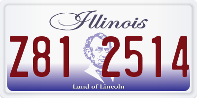 IL license plate Z812514