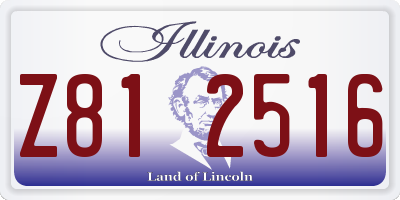 IL license plate Z812516