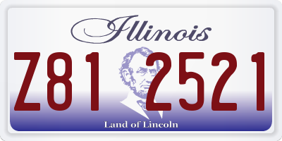 IL license plate Z812521