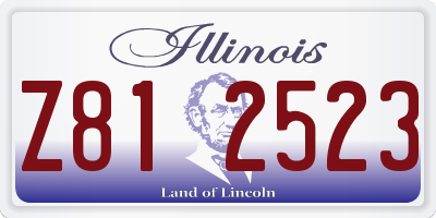 IL license plate Z812523