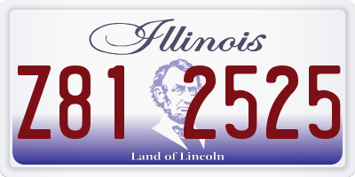 IL license plate Z812525