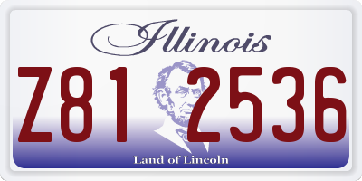 IL license plate Z812536