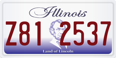 IL license plate Z812537