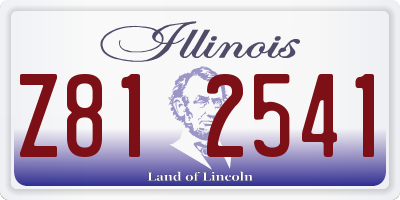 IL license plate Z812541