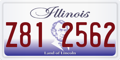 IL license plate Z812562