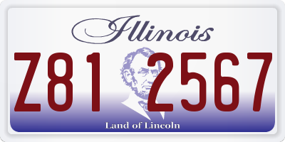 IL license plate Z812567