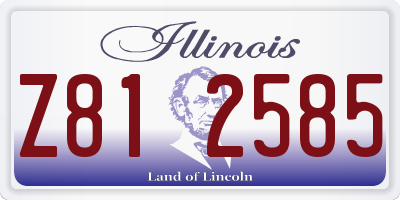 IL license plate Z812585