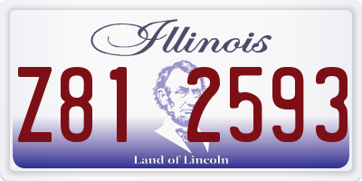 IL license plate Z812593